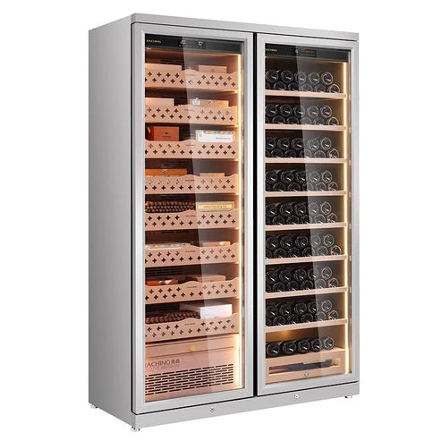 Raching - CD1200 Smart Dual-Door Cigar & Wine Cabinet