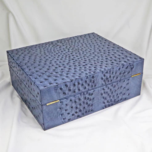 The "Airflow" Cigar Humidor - "American Blue Jeans" Ostrich (60/70 Count)