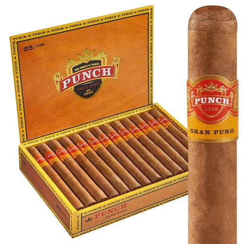 open box of 25 punch gran turo cigars